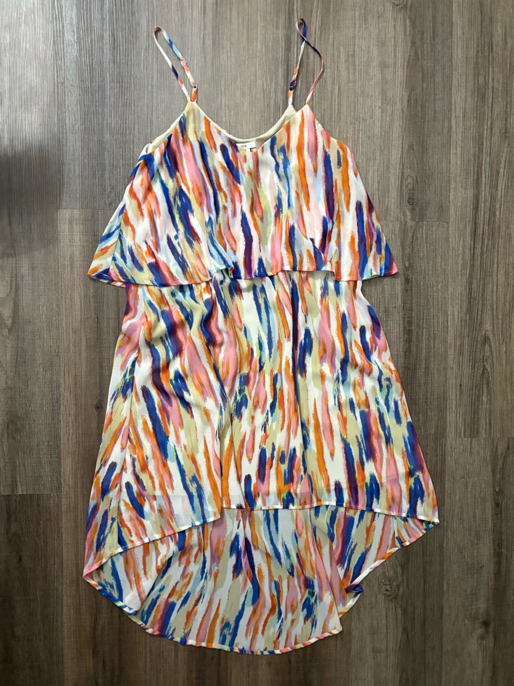 Multicolor Brushstroke Print Women's Dress